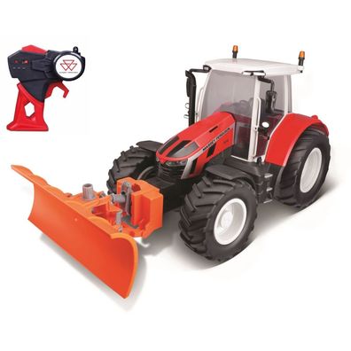 Maisto Tech Ferngesteuerter Traktor - Massey Ferguson 5S.145 mit Schneeschieber