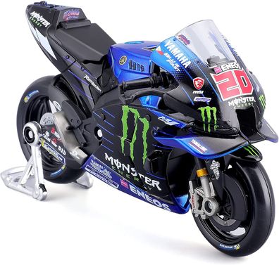 Maisto Modellmotorrad MotoGP Yamaha YZR-M1 (#20 Fabio Quartararo, Maßstab 1:18)