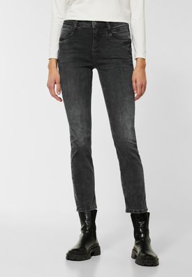 Street One Slim Fit Jeans in High Waist in Authentic Black Wash