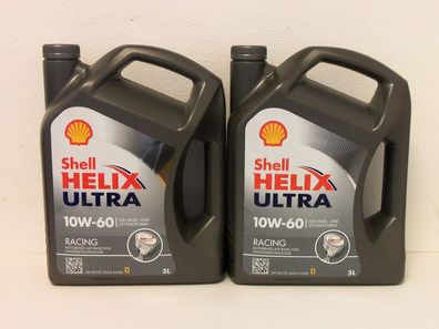 8,08€/ l Shell Helix Ultra Racing 10W-60 2 x 5 Ltr Hochleistungs Öl
