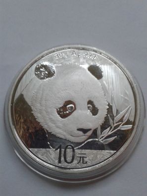 Original 10 Yuan 2018 China Panda 30g 999er Silber in Münzdose