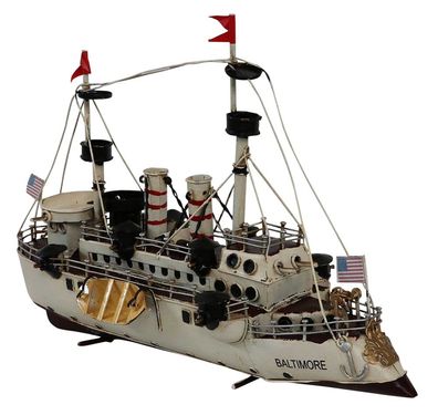 Modellschiff Baltimore Cruiser USA 1890 Schiff Metall Antik-Stil kein Bausatz