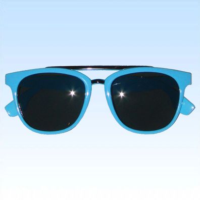 Stylische Faschingsbrille in Blau für Kostüm Gangster Lady Partys Fasching