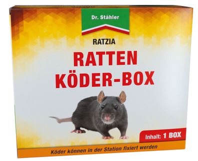 DR. Stähler Ratzia Rattenköder-Box schwarz, 1 Stück