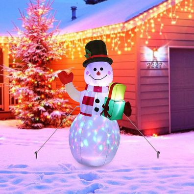 Weihnachtsbeleuchtung, aufblasbare Schneemannpuppe, LED-Hofluftdekorationsspielzeug