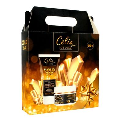 Celia De Luxe Gold 24K Geschenkset (70+ Tages- und Nachtcreme 50ml+ Handcreme 80ml)