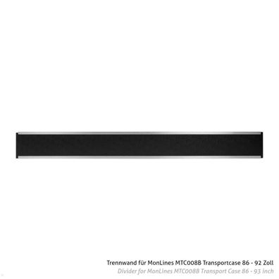 MonLines Zubehör MTC108 Trennwand für 2. Monitor Flightcase MTC008B 86 - 92 Zoll