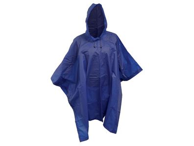 PE Regenponcho, universal Größe, blau