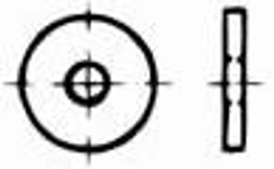 Unterlegscheibe für Schraube M4, Außendurchmesser = 3 x Schraubendurchmesser, 4,3 ...