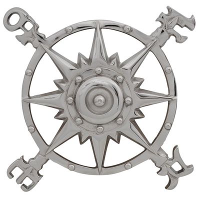Wanddekoration Windrose Kompass Maritim Nautik Navigation Schiff 30cm Antik-Stil
