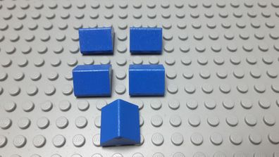 Lego 5 Firststeine 2x2 45 Grad Blau Nummer 3043