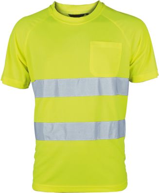 Arbeitsshirt Warnschutz T-Shirt, Gelb Größe L