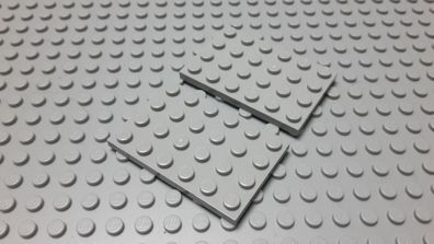 Lego 2 Platten flach Neuhellgrau 4x6 Nummer 3032