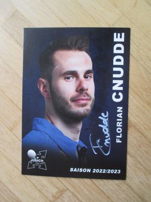 Tischtennis Bundesliga TTC Jülich Saison 22/23 Florian Cnudde - handsign. Autogramm!!