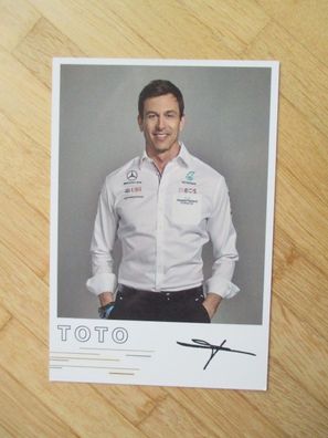 Formel 1 Mercedes Motorsport Chef Christian Toto Wolff - Autogramm!!!