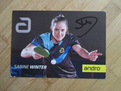 Tischtennis Star Sabine Winter - handsigniertes Autogramm!!