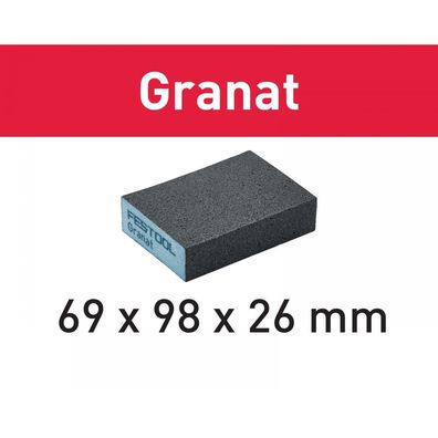 Festool Schleifblock 69x98x26 36 GR/6 Granat (201080), 6 Stück