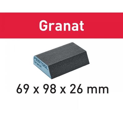 Festool Schleifblock 69x98x26 120 CO GR/6 Granat (201084), 6 Stück