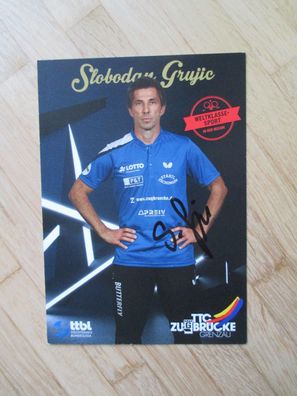 Tischtennis Bundesliga TTC Zugbrücke Grenzau Slobodan Grujic - handsign. Autogramm!!!