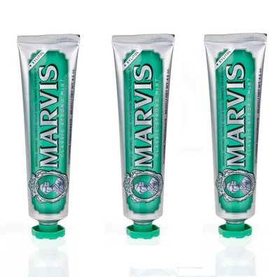 MARVIS Classic Strong Mint Zahnpasta + Xylitol 3x 85 ml