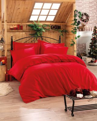 L'Essentiel Linge de Maison, Elegant- CTN2360, rot, Bettdecken, 100% Baumwollsatin
