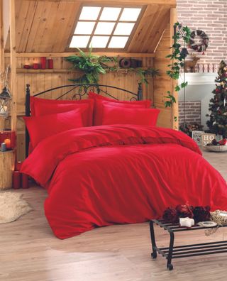 L'Essentiel Linge de Maison, Elegant- CTN9360, rot, Bettdecken, 100% Baumwollsatin