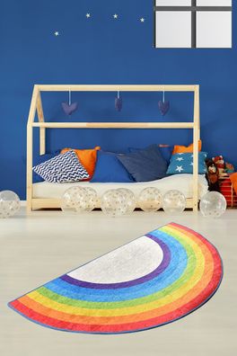 Conceptum Hypnose, Rainbow- Rainbow CHL, Bunt, Kurzflorteppiche, 85 x 160 cm, 50% Sa