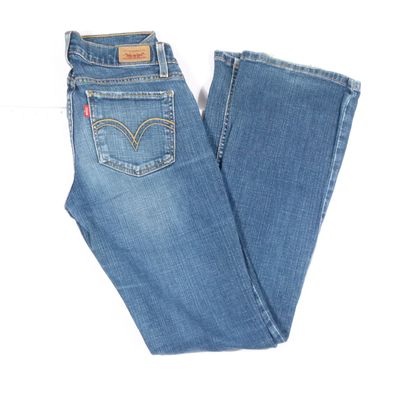 Levi's Levis Jeans Hose 524 Gr.6M blau stonewashed Straight RH872