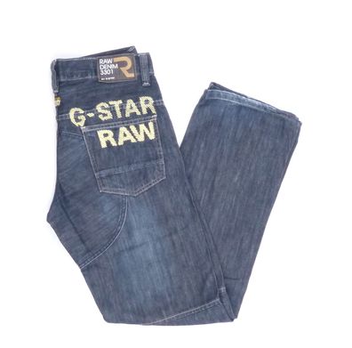 G-Star Jeans Hose W30 L34 blau stonewashed 30/34 Straight JA4613