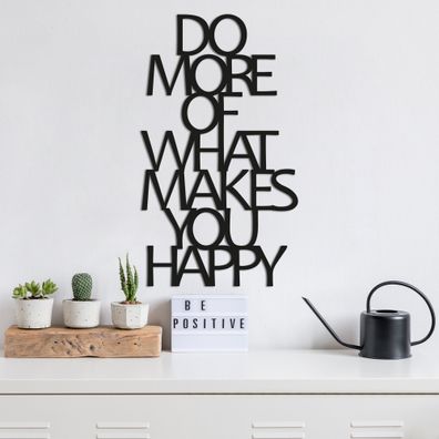 Wallity, Do More Of What Makes You Happy, 41 x 70 cm
, Dekorative Metall -Wandzubehor