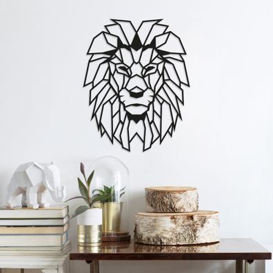 Wallity, Lion- TNL1179, Schwarz, Sonstige Wohndekorationen, 40 x 50 cm, 100% Metall (