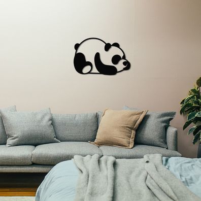 Wallity, Panda- ENZ1157, Schwarz, Sonstige Wohndekorationen, 35 x 50 cm, 100% Metall
