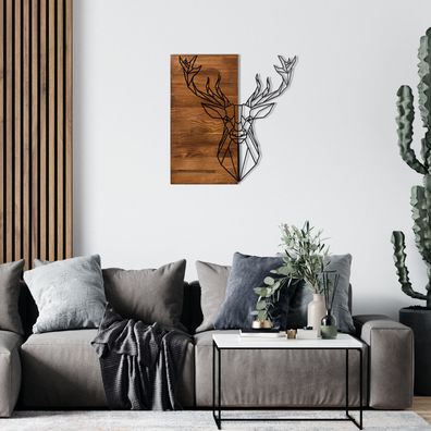 Wallity Deer1- ENZ1705 Schwarz Sonstige Wohndekorationen 56 x 58 cm