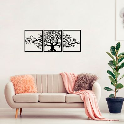 Wallity, Tree- TNL1908, Schwarz, Sonstige Wohndekorationen, 49 x 60 cm, 100% Metall (