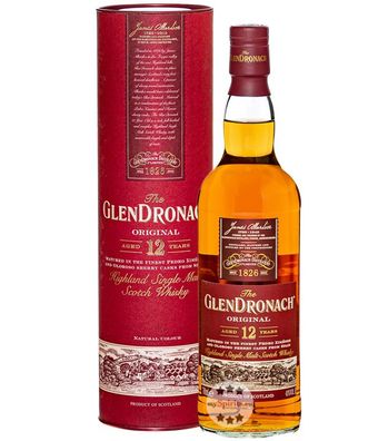 Glendronach 12 Jahre Highland Single Malt Whisky (43 % Vol., 0,7 Liter) (43 % Vol., h