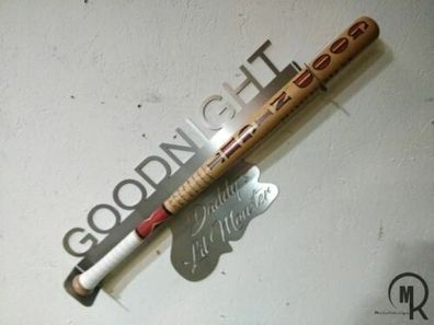Good Night Baseballschläger Designer Wandhalter Edelstahl
