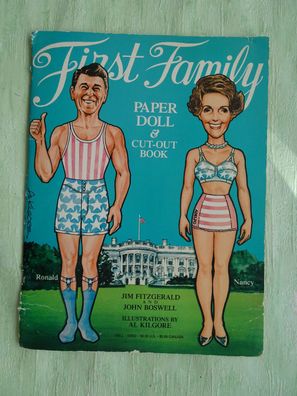 First Family Paper Doll Cut-out book Ronald Nancy Jim Fitzgerald John Boswell Kilgore