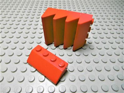 Lego 5 Schrägsteine 2x4 45 Grad rot 3037 Set 390 6864 382 4886 6433
