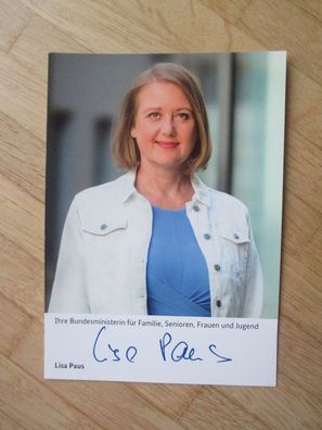 Bundesministerin Die Grünen Lisa Paus - handsigniertes Autogramm!!!