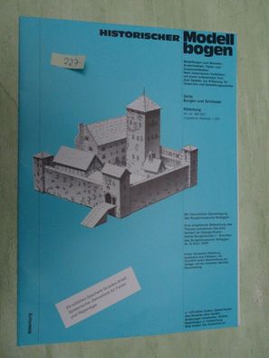Historischer Modellbogen Ritterburg (C) 1979 Dieter Güllert Maßstab 1:200