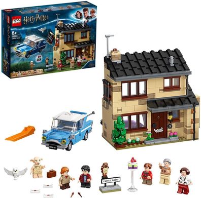 LEGO 75968 Harry Potter Ligusterweg 4, Spielzeug-Haus mit Ford Anglia sowie Minifi...