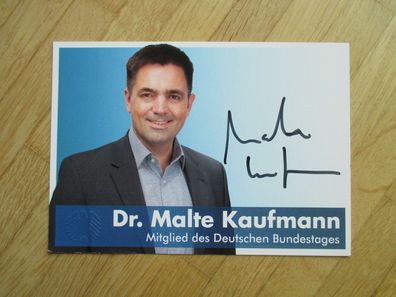 MdB AfD Politiker Dr. Malte Kaufmann - handsigniertes Autogramm!