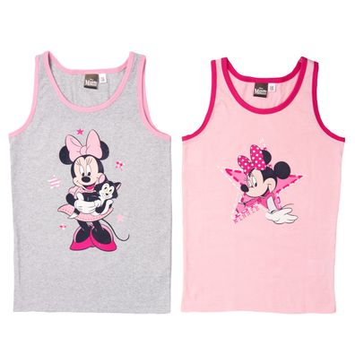 Disney Unterhemd für Mädchen - Minnie Mouse Kinder Top Hemdchen (2er Pack)