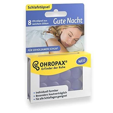 Ohropax Ohrstöpsel aus weichem Silikon ruhige Gute Nacht Lärmschutz zum Schlafen