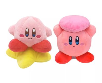 2 Kirby mit Kissen Stern Plüsch Figuren Stofftiere Kuscheltiere 18 cm Sef