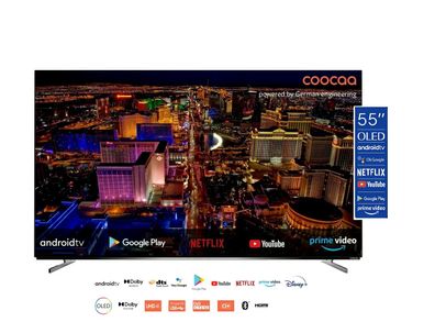Coocaa 4K Ultra HD OLED TV 139cm (55 Zoll) 55S8G, Triple Tuner, HDR10, Android Smart