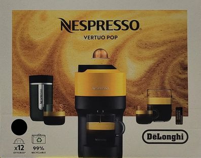 DeLonghi ENV 90.B Nespresso Vertuo Pop Kapsel-Automat * gelb * Lagerverkauf *