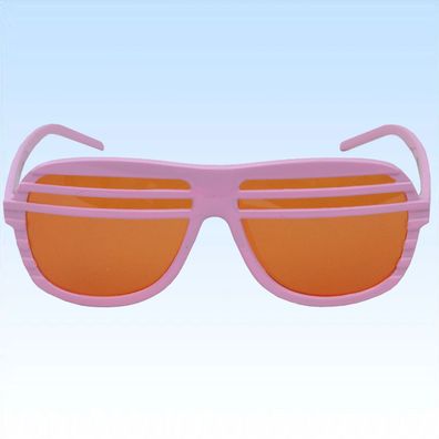 Atzenbrille Rosa-Orange Shutter Atze Brille Partybrille Nerd Sonnenbrille Partybrille