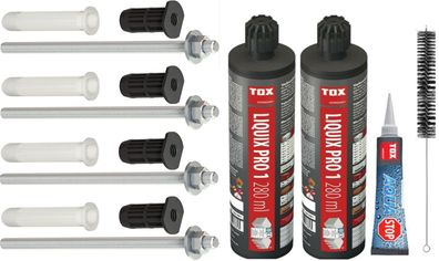 Tox Thermo Proof Set M12 x300 / 400 + Mörtel u. Dichtmasse Markisenbefestigung