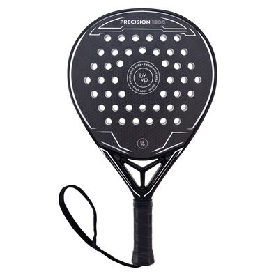 LUXTRI Padel Schläger Precision 1800 Tropfen Grau-Weiß 370g Carbon/ EVA Tennis